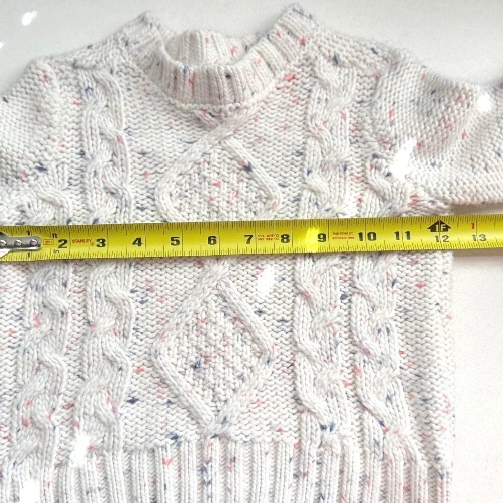 OshKosh Bgosh Kids Confetti Cable‎ Knit Sweater Cream Multi 24M